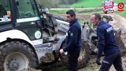 Gübreye batan yılkı atının zor anları