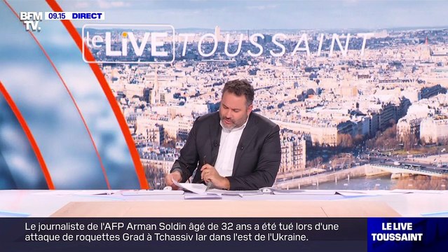 Bruce Toussaint rend hommage à Arman Soldin, journaliste français, décédé en Ukraine