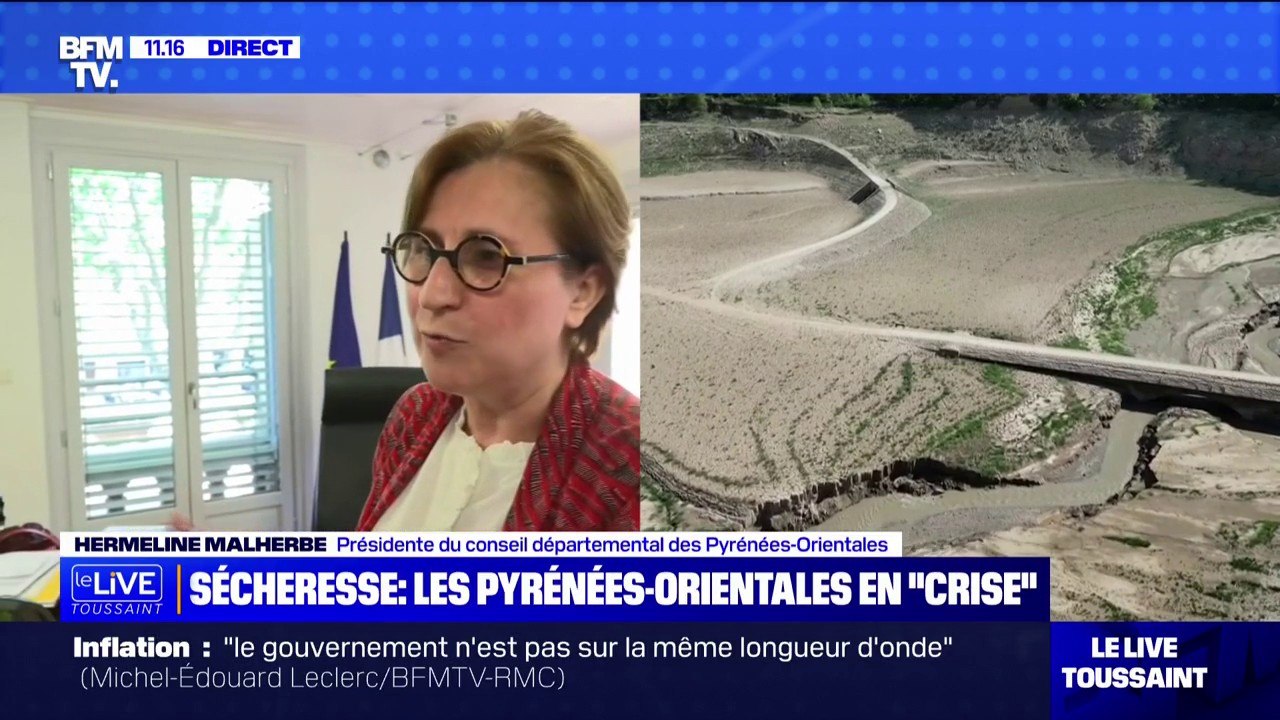 Hermeline Malherbe, présidente du conseil départemental des Pyrénées-Orientales, sur les réserves d'eau potable: "L'objectif, c'est qu'on puisse passer l'été"