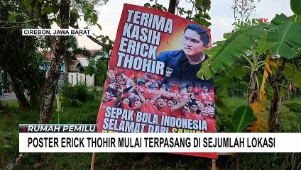 Spanduk Terima Kasih Erick Thohir Terpasang di Sekitar Lapangan Sepak Bola