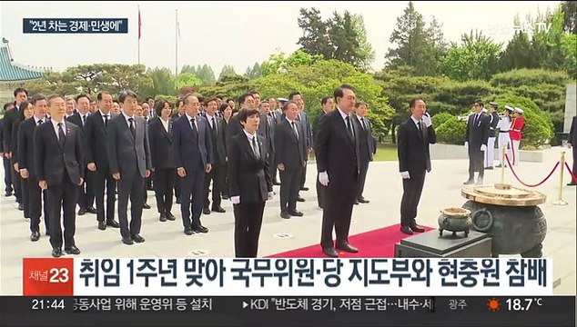 취임 1년 맞은 윤대통령, 현충원 참배… 2년차는 경제·민생 위기에 주력