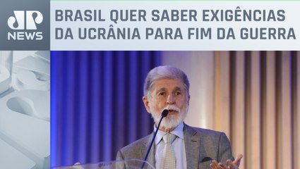 Celso Amorim se reúne com presidente ucraniano Zelensky em encontro internacional