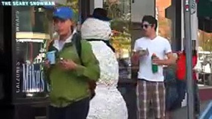 Funny Scary Snowman Hidden Camera Practical Joke Top 50 Of All Time