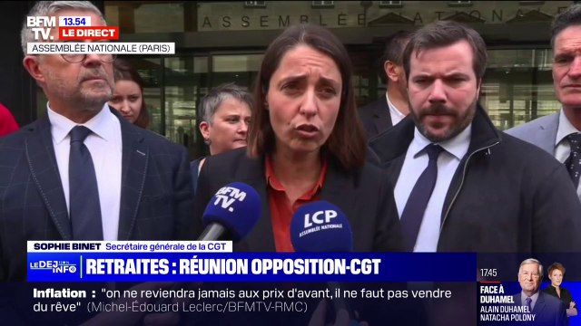 Retraites: Sophie Binet appelle l'ensemble des députés à prendre leurs responsabilités le 8 juin prochain