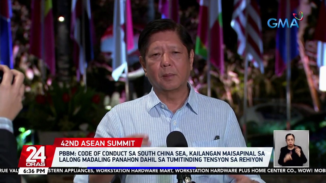 Code of Conduct sa South China Sea, kailangan maisapinal sa lalong madaling panahon dahil sa tumitinding tensyon sa rehiyon — PBBM | 24 Oras