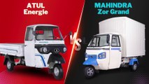 ATUL Energie VS Mahindra Zor Grand Comparison for best Electric Cargo Auto Rickshaw