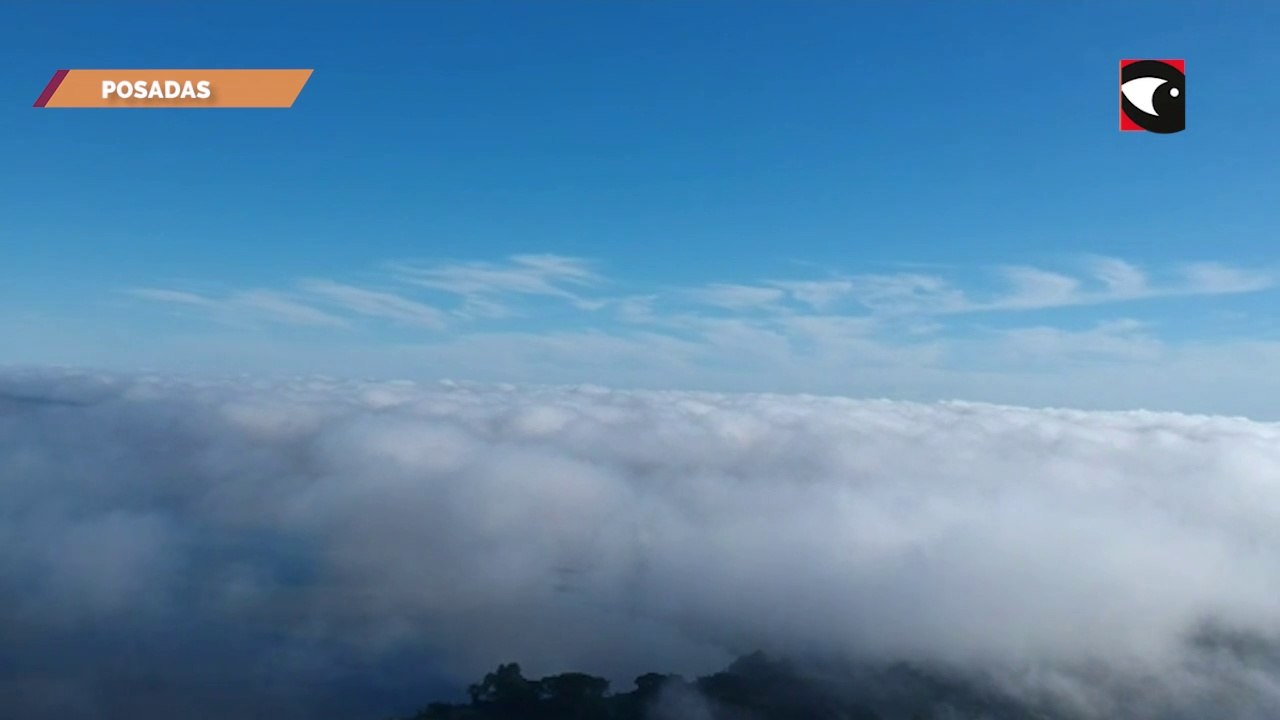 Niebla en Posadas | Mirá como se ve desde un drone el banco que cubre la capital provincial1