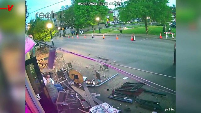 Footage Captures Driver Crashing Into Restaurant and Fleeing Scene