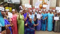 जिले की मांग को लेकर सर्व समाज की महिलाओं ने किया प्रदर्शन