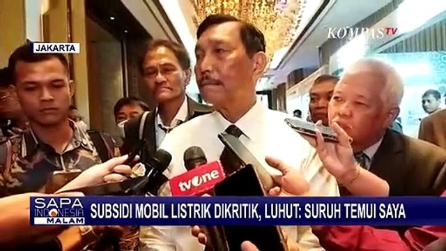 Subsidi Mobil Listrik Dikritik Anies, Luhut: Suruh Dia Datangi Saya, Tak Benar Omongannya!