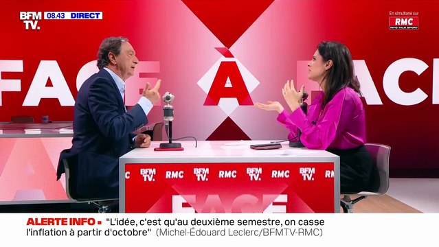 Face à face tendu entre Apolline de Malherbe et Michel-Edouard Leclerc sur BFMTV