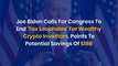 Joe Biden Calls For Congress To End 'Tax Loopholes' For Wealthy Crypto Investors, Points To Potential Savings Of $18B