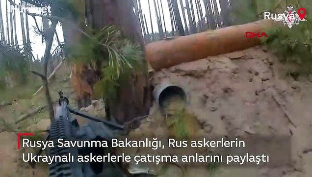 Rusya Savunma Bakanlığı, Rus askerlerin Ukraynalı askerlerle çatışma anlarını paylaştı