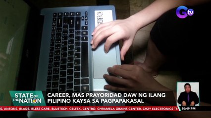 Career, mas prayoridad daw ng ilang Pilipino kaysa sa pagpapakasal | SONA
