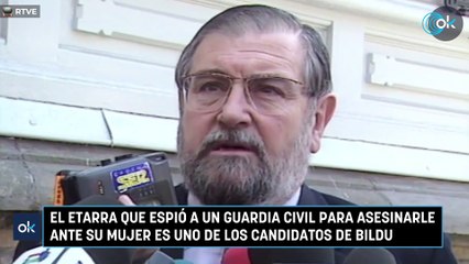 El etarra que espió a un guardia civil para asesinarle ante su mujer es uno de los candidatos de Bildu