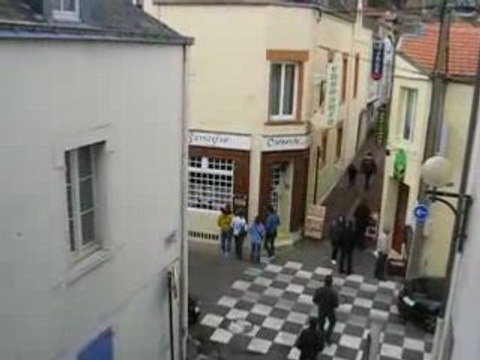 Pornic : intersection rue des Sables / escalier