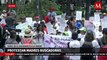 Madres buscadoras protestan en Paseo de la Reforma en CdMx