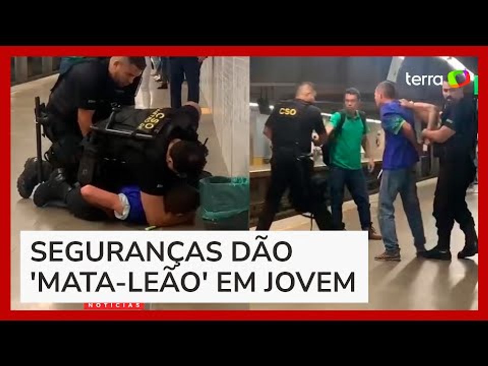 Ambulante é imobilizado com 'mata-leão' por seguranças do Metrô-DF