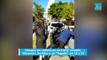 Choque en cadena en La Plata: revuelo, discusión, heridos y un 