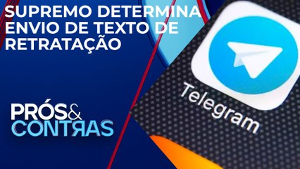 Descargar video: Moraes determina que Telegram envie nova mensagem aos usuários | PRÓS E CONTRAS