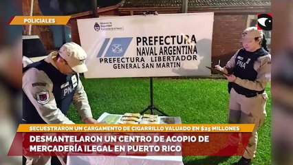 Desmantelaron un centro de acopio de mercadería ilegal en Puerto Rico