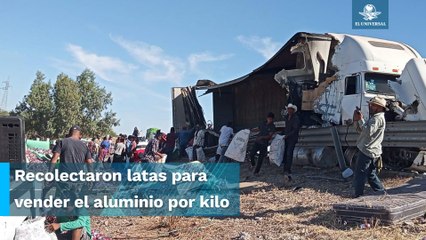 Rapiña de latas de cervezas vacías tras accidente carretero que dejó un muerto