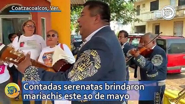 Señora, señora ; contadas serenatas brindaron mariachis este 10 de mayo en Coatzacoalcos