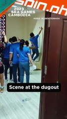 Coaching & team staff + supporters, the backbone of Gilas women celebrating their big W 