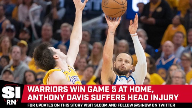 Warriors Beat Lakers 121-106 in Game 5, Anthony Davis Leaves Game With Head Injury
