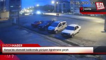 Konya'da otomobil kaldırımda yürüyen öğretmene çarptı