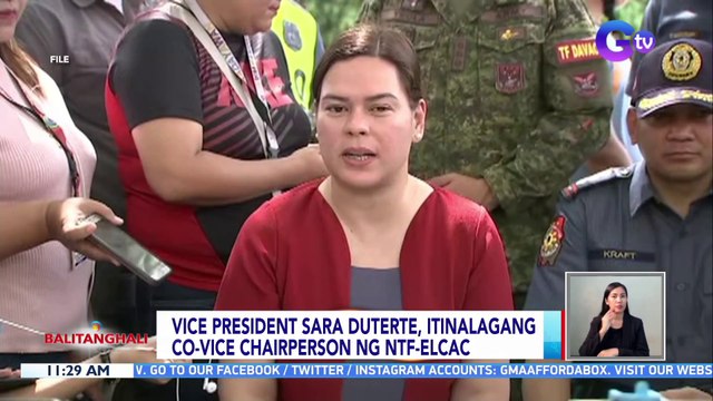 Vice President Sara Duterte, itinalagang co-vice chairperson ng NTF-ELCAC | BT