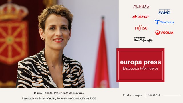 Desayuno Informativo Europa Press con la presidenta de Navarra, María Chivite