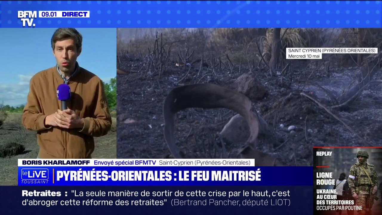 Pyrénées-Orientales: le feu est maîtrisé près de Saint-Cyprien
