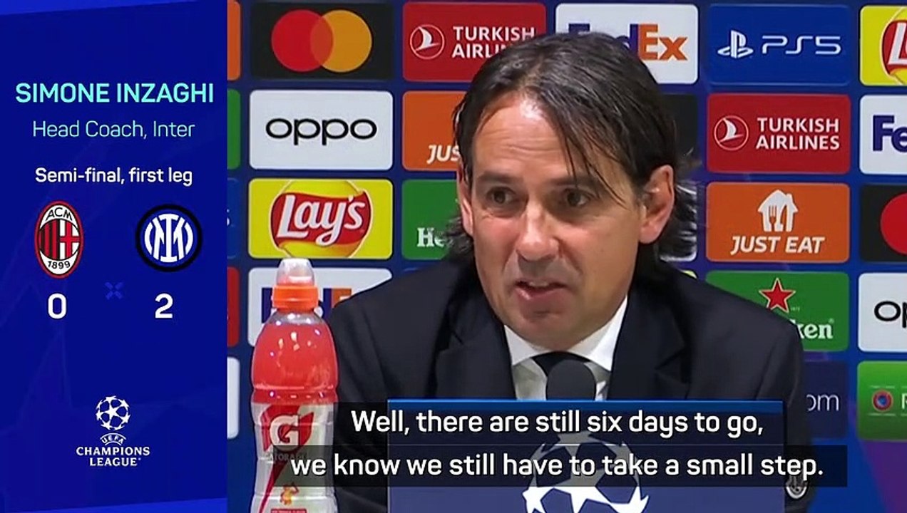 Inter 'a small step' from final - Inzaghi