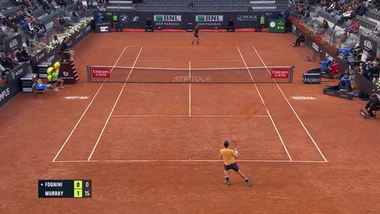 Highlights: Fognini gewinnt gegen Murray in Rom