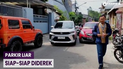 Peringatkan Warga Sunter Jaya Tidak Parkir Liar, Dishub Ancam Derek Kendaraan