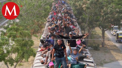 Migrantes abordan 'La Bestia' hacia frontera de México y EU ante fin del Título 42