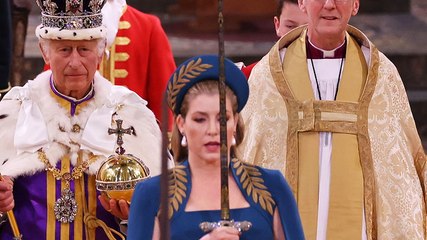 Penny Mordaunt says painkillers and practice helped her carry coronation sword