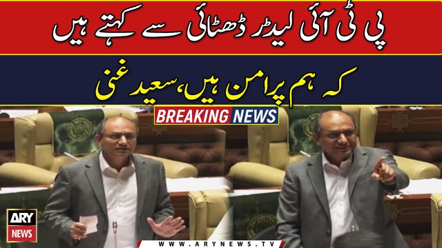 PTI leaders blatantly claim that they are peace lovers: Saeed Ghani