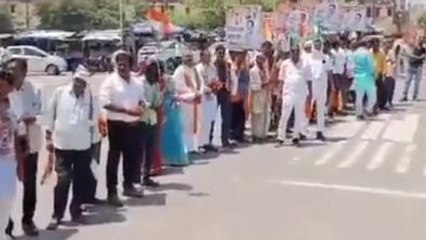 सिंगरौली: पूर्व मुख्यमंत्री, दिग्विजय सिंह का विन्ध्यनगर चौक पर हुआ भव्य स्वागत