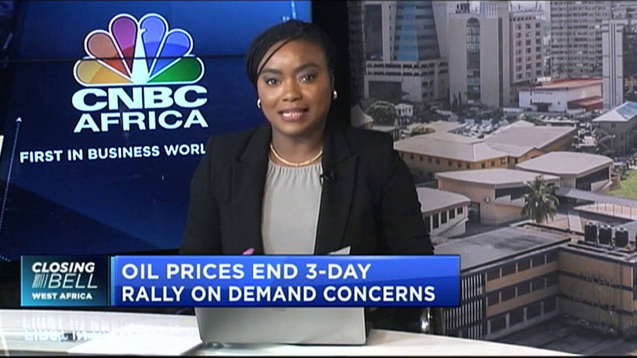 Oil prices end 3-day rally on demand concerns