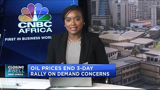 Oil prices end 3-day rally on demand concerns