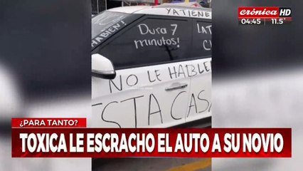 Descubrió una infidelidad.. ¡y le escrachó todo el auto!
