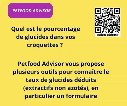 Petfood Advisor vous présente un calculateur de glucides