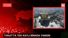 TOKAT'TA TEK KATLI BİNADA YANGIN