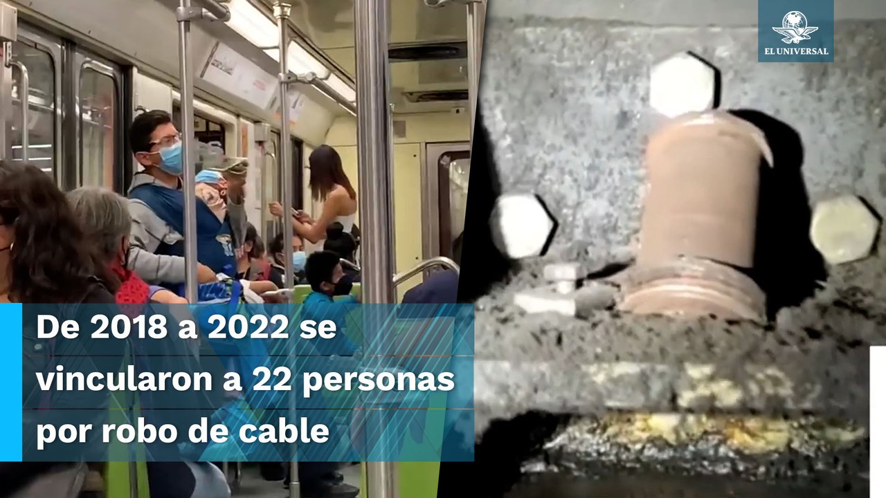 Concentran ocho tramos del Metro robo de cable