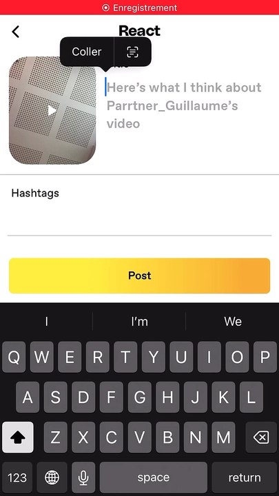 Voici ma nouvelle vidéo