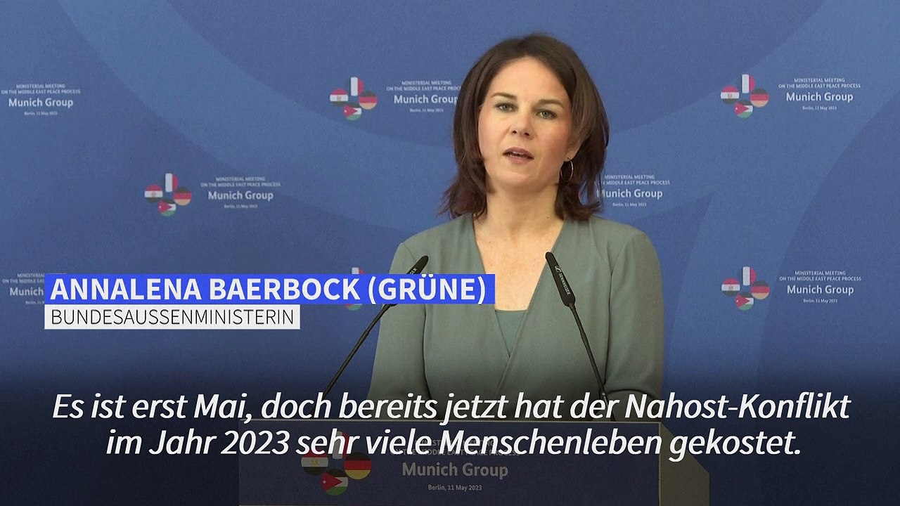 Baerbock: Blutvergießen in Nahost muss aufhören