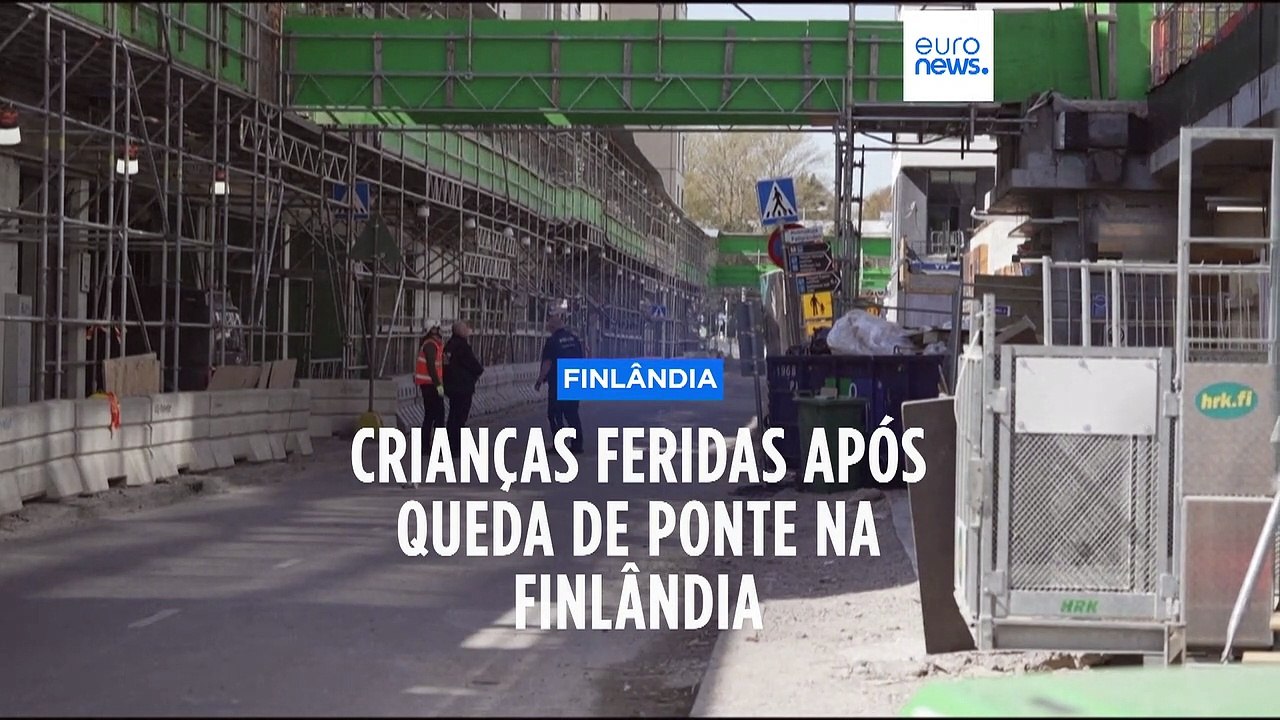 Queda de ponte pedonal faz dezenas de feridos na Finlândia