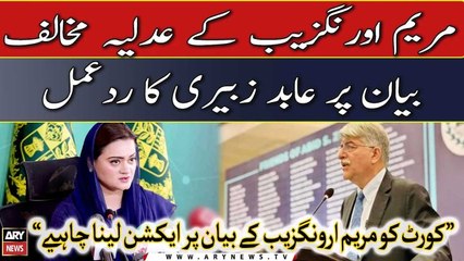 Abid Zuberi's reaction on Maryam Aurangzeb's statement about SC